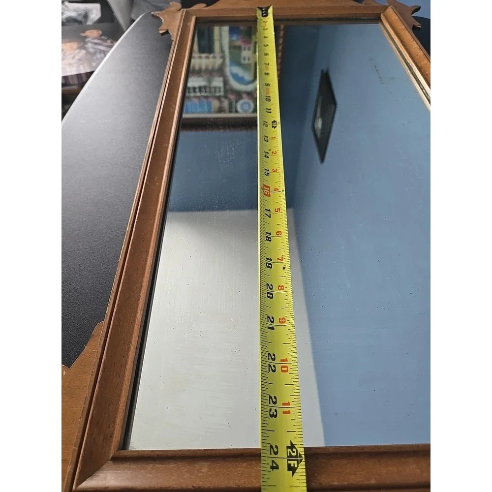 Antique Vintage Maple Chippendale‎ Glass Mirror